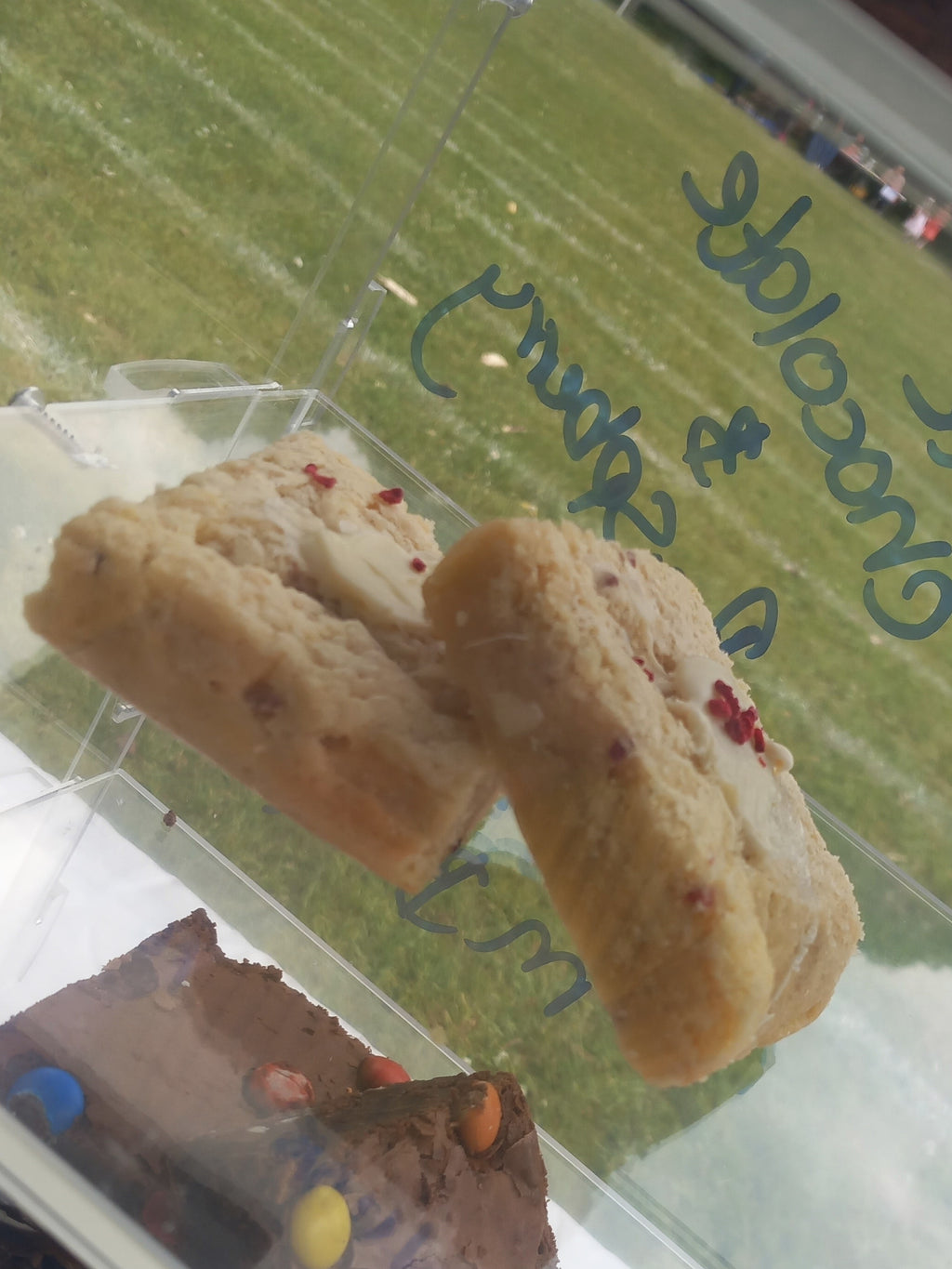 White chocolate and Raspberry Blondie